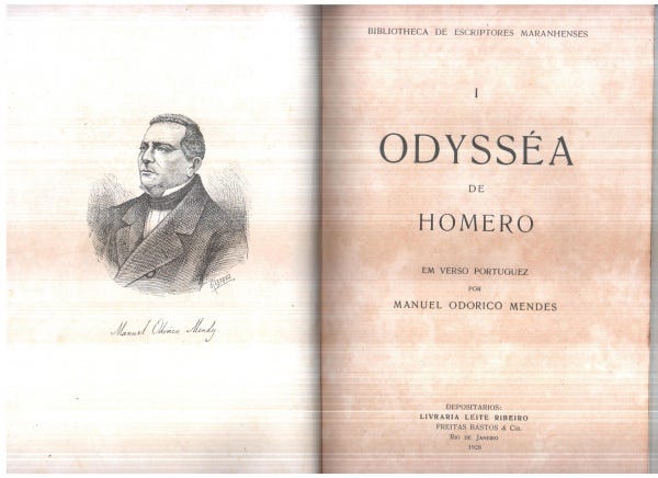 Capa do livro Odysséa de Homero de Manuel Odorico Mendes