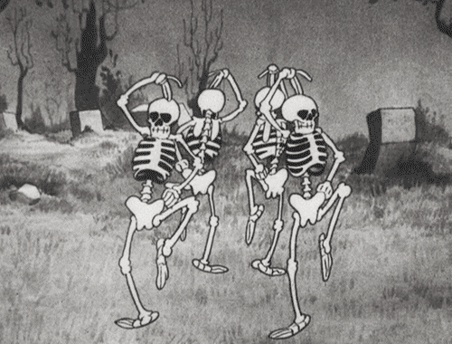 Resultado de imagem para disney skeleton dance gif
