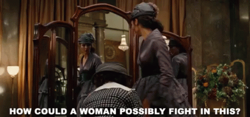 How Could A Woman Possibly Fight In This? GIF - WonderWoman ...