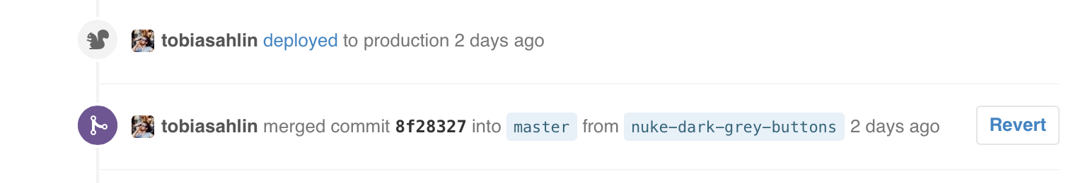 GitHub's deployment API