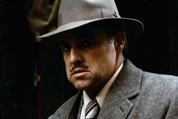 Marlon Brando: Retrato de Marlon Brando como Vito Corleone no filme O Poderoso Chefão