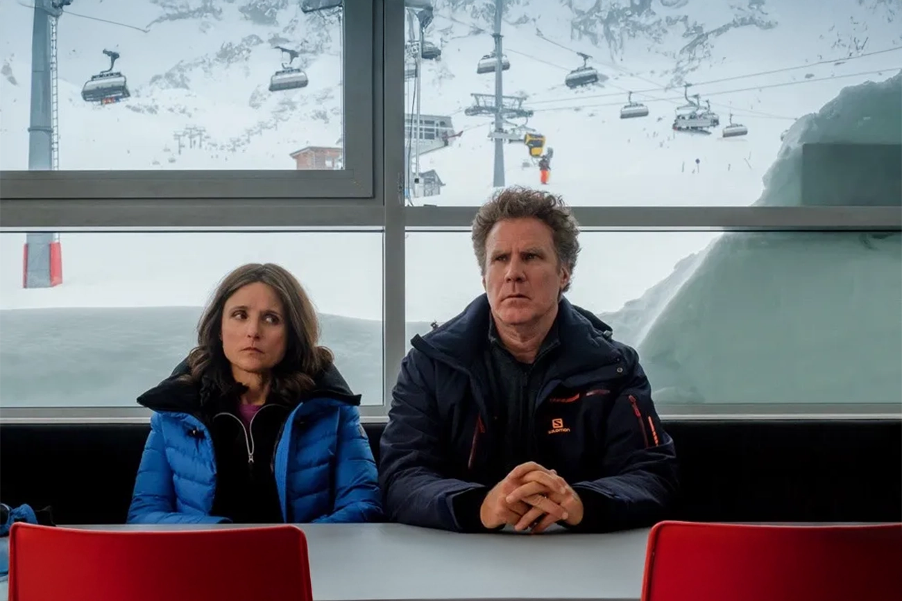Baseada em obra-prima sueca, comédia dramática com Julia Louis-Dreyfus e Will Ferrell chega à Netflix para trazer um assunto incômodo