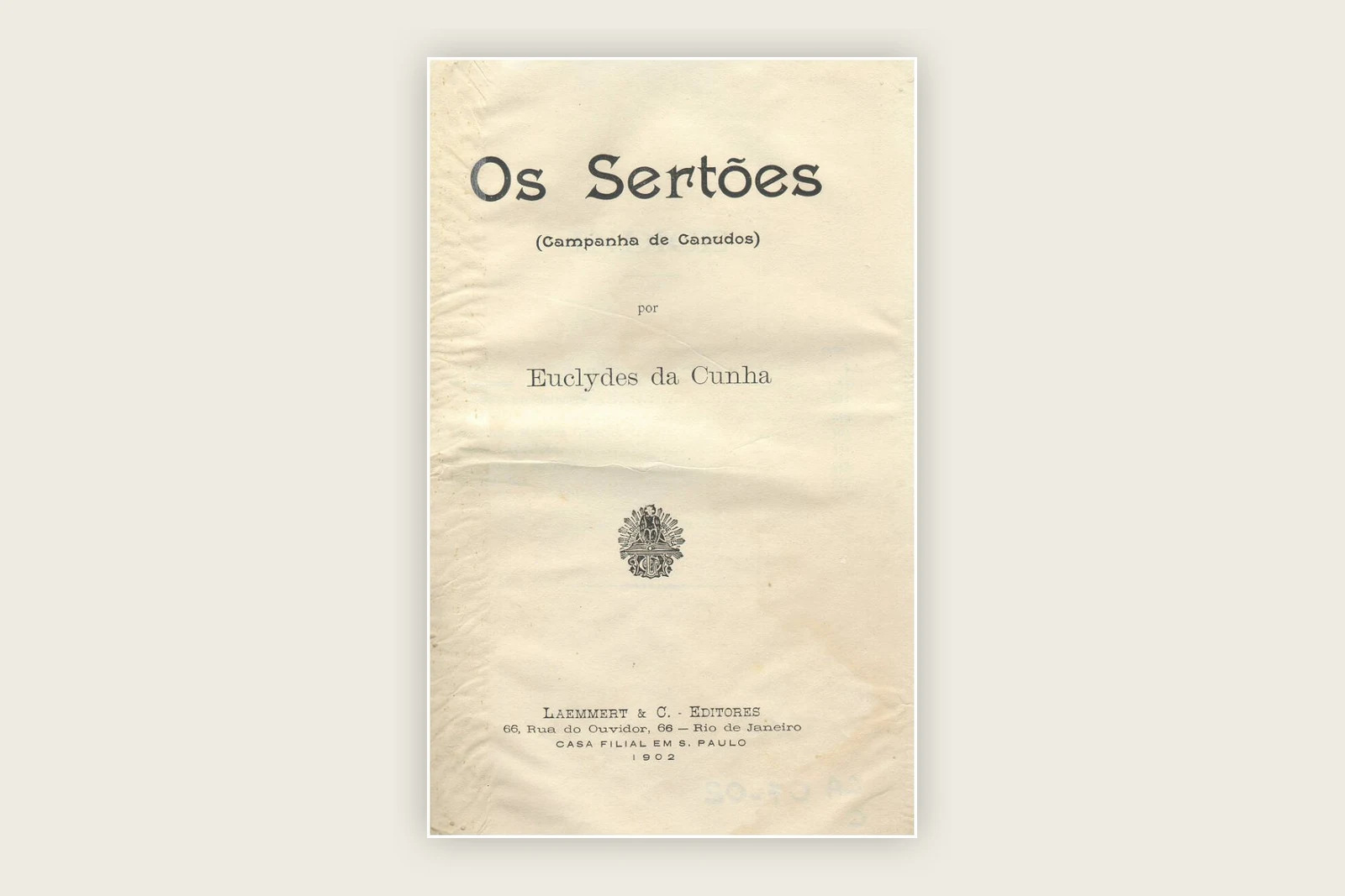 Capa do livro Os Sertões (Campanha de Canudos) de Euclydes da Cunha