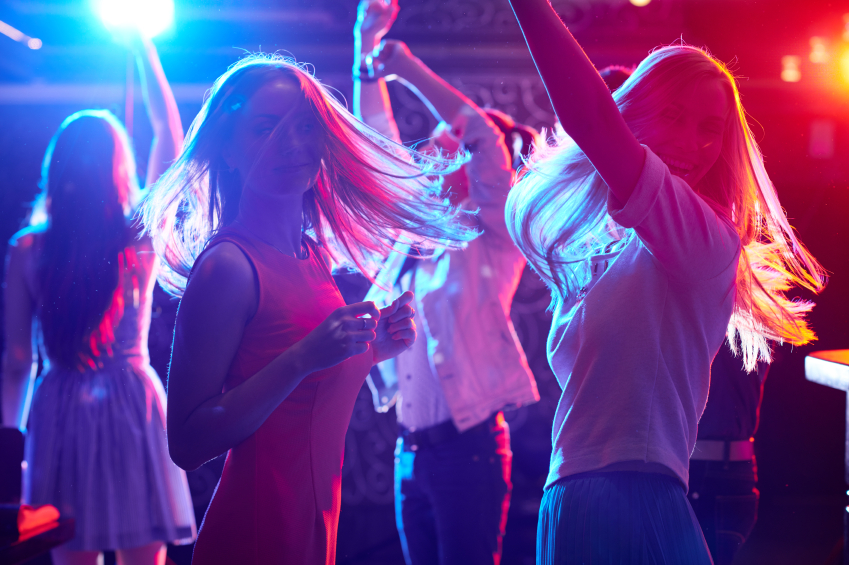 Joyful women having fun after hard work