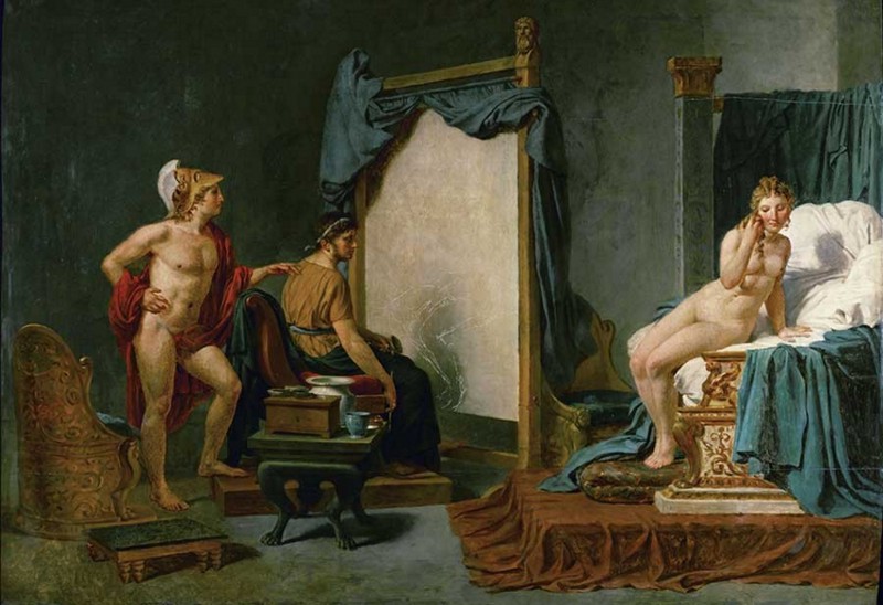 De Jacques-Louis David, "Apeles pintando Campaspe na presença de Alexandre o Grande"