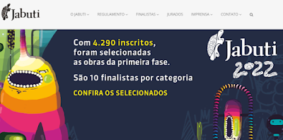 Divulgado os finalistas do Prêmio Jabuti 2022 Divulgado os finalistas do Prêmio Jabuti 2022