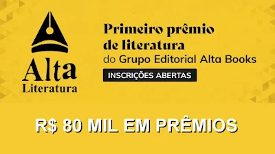 Prêmio literário Alta Books premiará obras literárias com R$ 80 mil