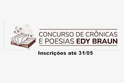 10ª edição do Concurso Edy Braun de crônicas e poesia recebe inscrições até 31/05