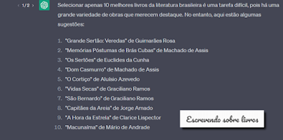 Os 10 melhores livros da literatura brasileira, segundo o ChatGPT