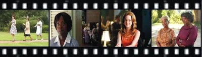 Viola Davis, Emma Stone: Sequência de fotogramas do filme Histórias Cruzadas (The Help) em formato de tira de filme.