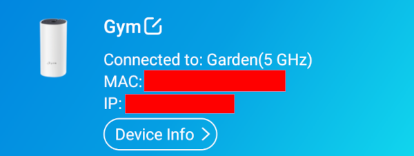 Screenshot of the app, the connected to line no longer lists 2.4Ghz