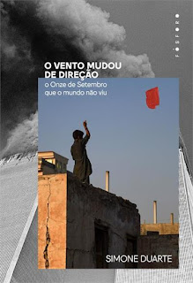 Capa do livro O vento mudou de direção: o Onze de Setembro que o mundo não viu de Simone Duarte