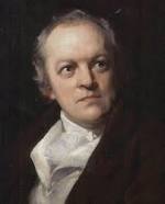 William Blake: Portrait painting of an older man with light hair and a white cravat.