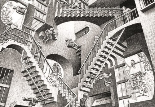 Maurits-Cornelius-Escher-escadas-relativity-ilusao